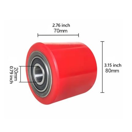 Roda de Carga Pu Paleteira Manual / Empilhadeira elétrica CDD15 / NTK (80x70x47mm) - 02 Unidades